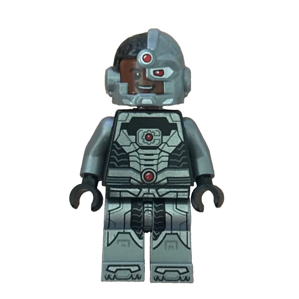 Lego Cyborg 76028 71210 Black Gloves, Smiling Super Heroes Minifigure